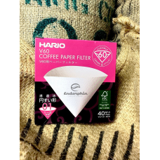 ФІЛЬТРИ HARIO 01 40 шт. БІЛІ ХАРІО V60 ДЛЯ КАВИ BOX